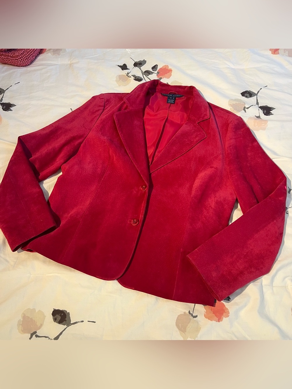 Catherine Stewart genuine suede leather pink Blazer Jacket - amazing condition